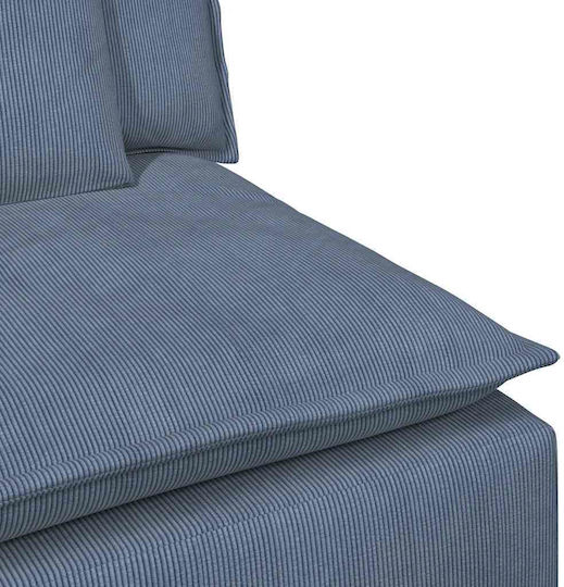 Five-Seater Couch Blue 324x105x64 cm