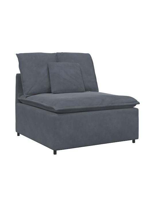 Corner Velvet Couch Dark Gray 324x205x64cm