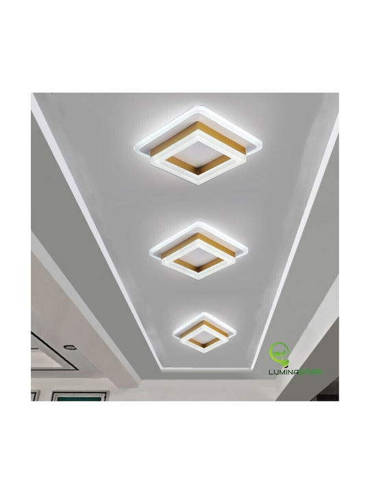 Luminastar Πλαφονιέρα Οροφής Μπάνιου Χρυσή με Ενσωματωμένο LED