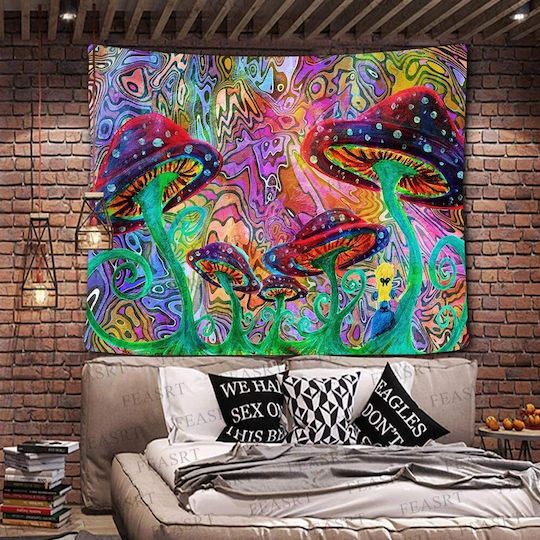 FRIPIA Tapiserie Decorativă Pădurea Poveștilor Lucrată Manual Multicoloră Din Țesătură 200x150cm