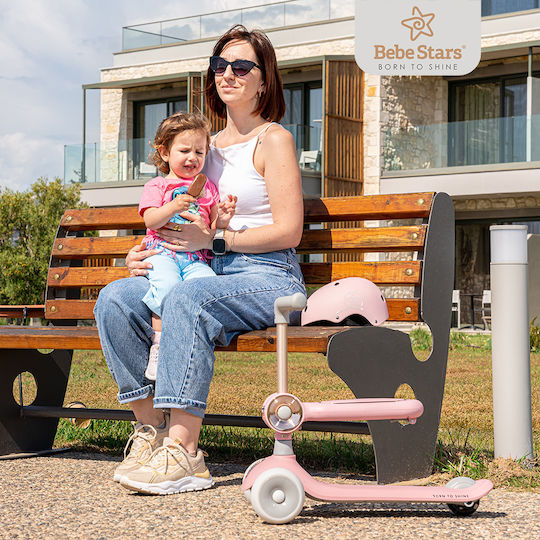 Bebe Stars Kinderroller 3-Rad mit Sitz Rosa