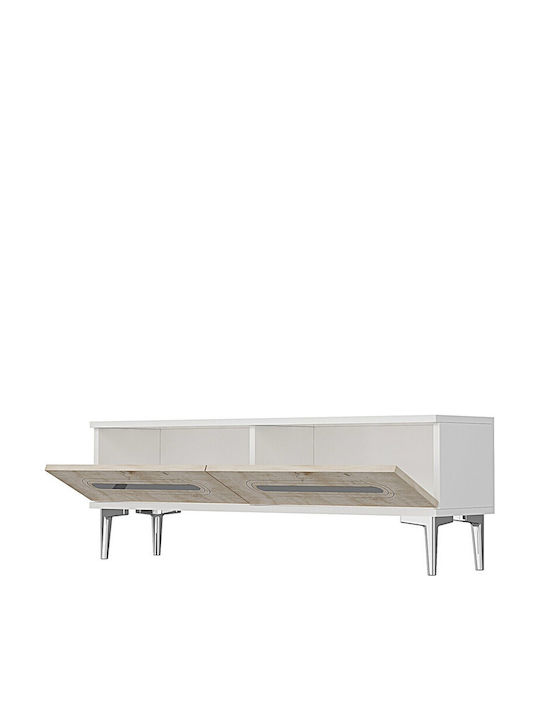 Έπιπλο Τηλεόρασης Λευκό Μ120xΠ30xΥ41cm