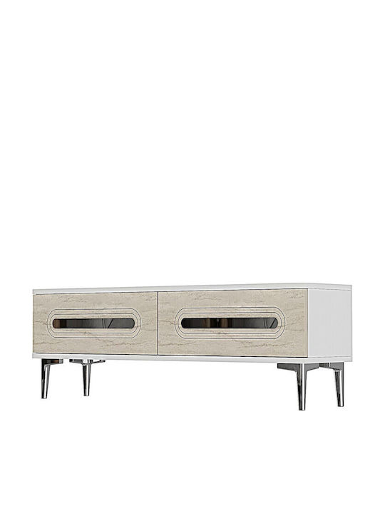 Έπιπλο Τηλεόρασης Λευκό Μ120xΠ30xΥ41cm