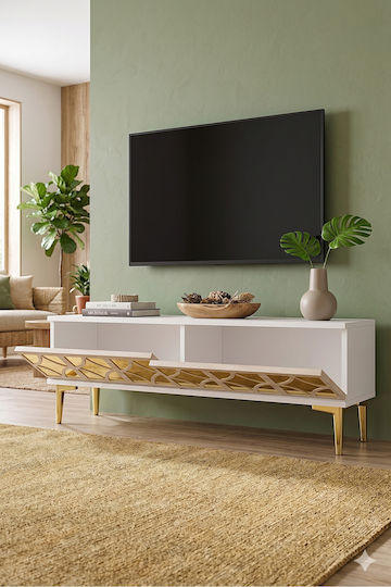 TV-Ständer Weiß M120xP30xH41cm