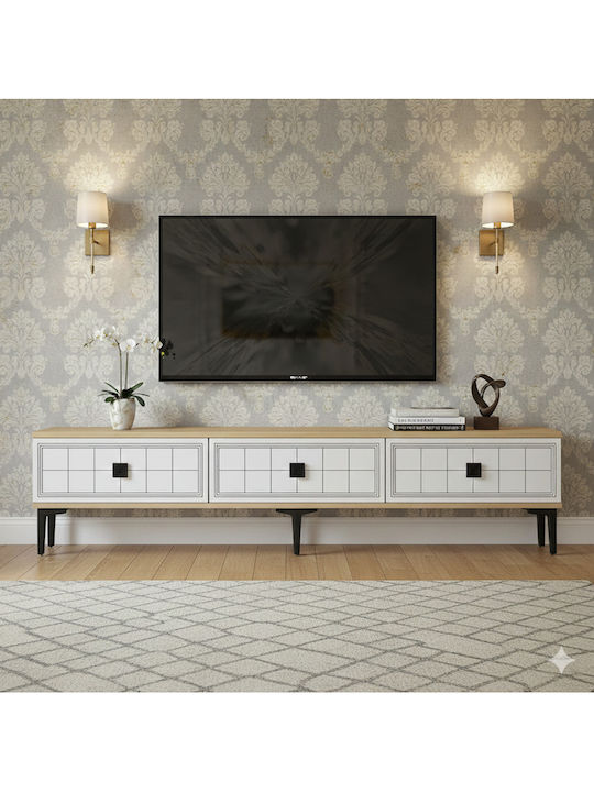 Black TV Stand L180xD30xH41cm