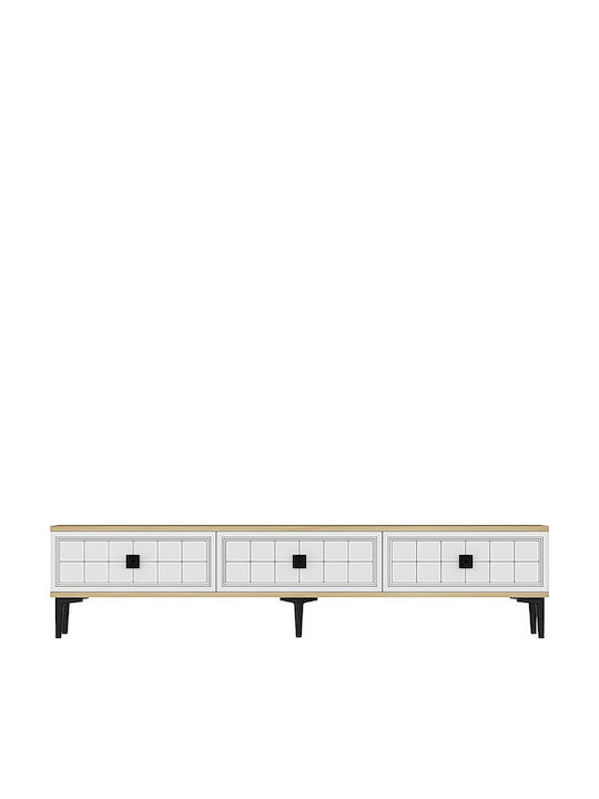 Black TV Stand L180xD30xH41cm
