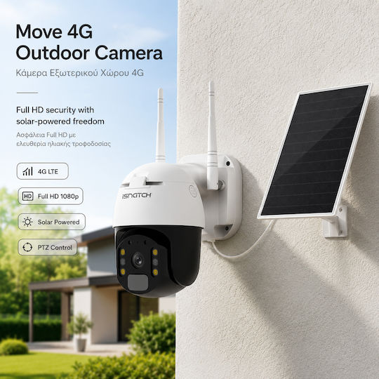 iSnatch IP Κάμερα Παρακολούθησης 4G Full HD 1080p Αδιάβροχη Μπαταρίας με Αμφίδρομη Επικοινωνία και Φακό 2.8mm