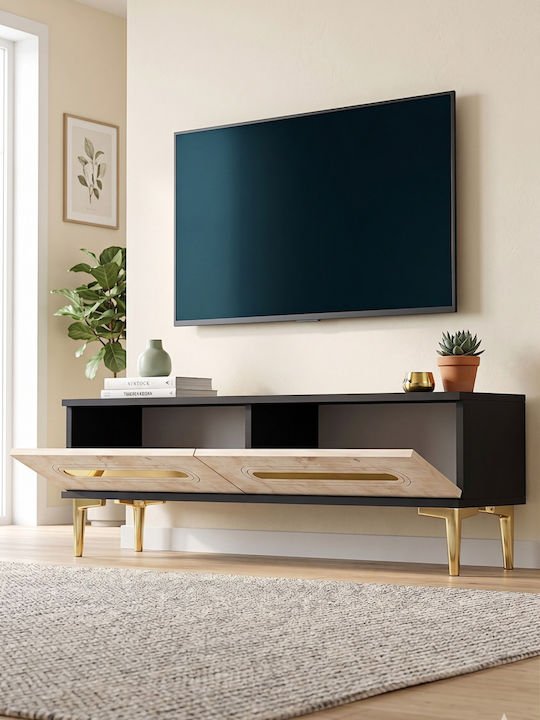 Έπιπλο Τηλεόρασης Γκρι Μ120xΠ30xΥ41cm