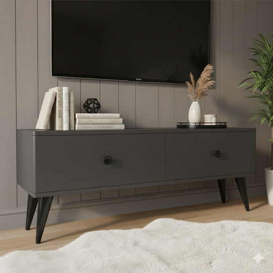 Έπιπλο Τηλεόρασης Γκρι Μ120xΠ30xΥ41cm