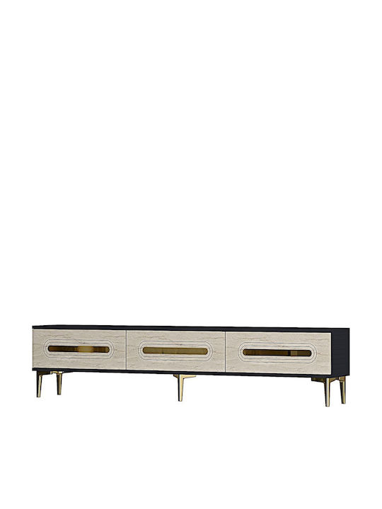 Gray TV Stand L180xD30xH41cm
