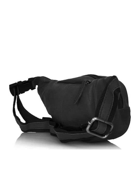 Men's Leather Bum Bag Black
