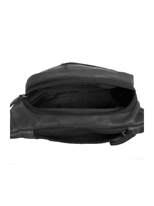 Men's Leather Bum Bag Black
