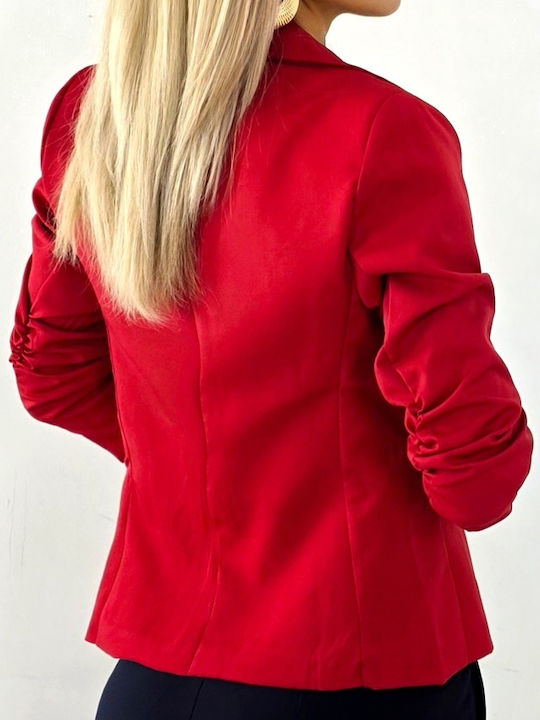 Kurzes Damen Blazer Rot