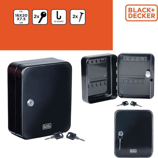 Black & Decker Κλειδοθήκη Τοίχου Μεταλλική με Κλειδαριά