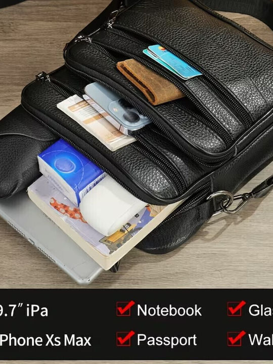 Geantă Bărbătească De Umăr / Tip Crossbody Neagră