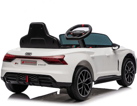 Audi RS e-tron GT Едноместна с Дистанционно Управление Лицензиранa 12 Волта Бяла