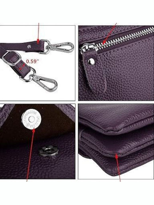 Leder Damen-Handytasche Lila