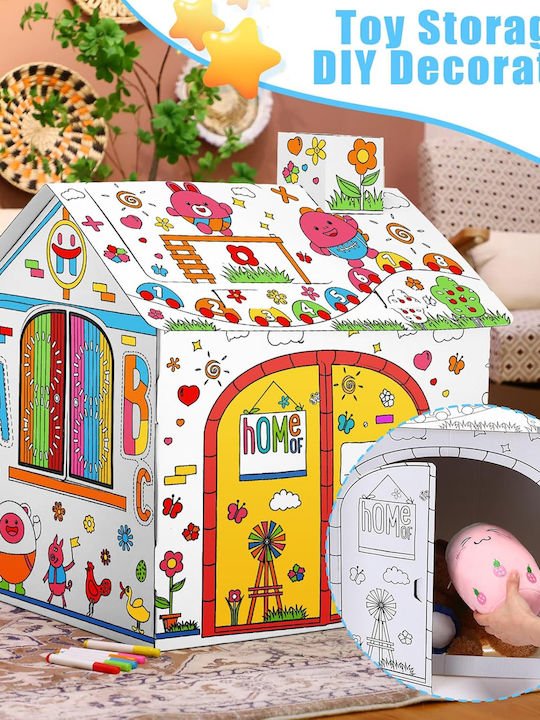 Cort de Joacă Căsuță Multicolor Pentru Vârsta 3 Ani și Peste