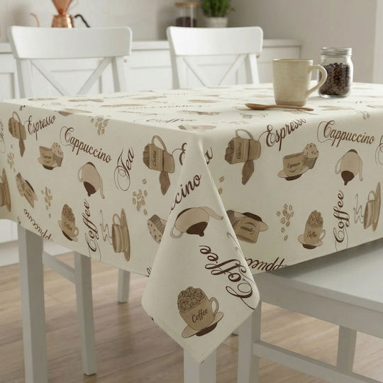 Τραπεζομάντηλο Βαμβακερό Αλέκιαστο Coffee Cream 140x180εκ.