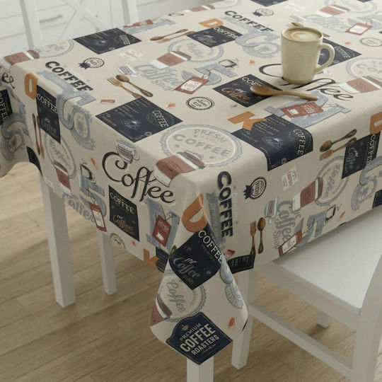 Τραπεζομάντηλο Βαμβακερό Αλέκιαστο Coffee 120x160εκ.