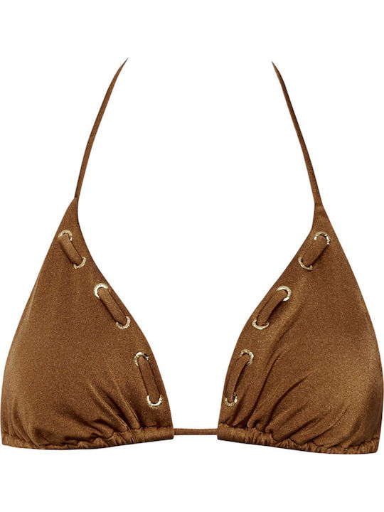 Triangle Bikini Top Brown