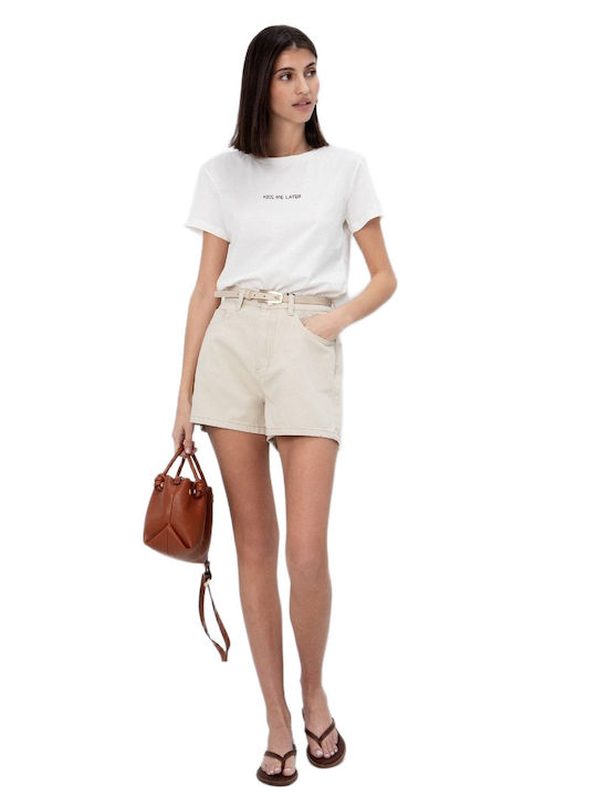 Women's Jean Shorts Beige