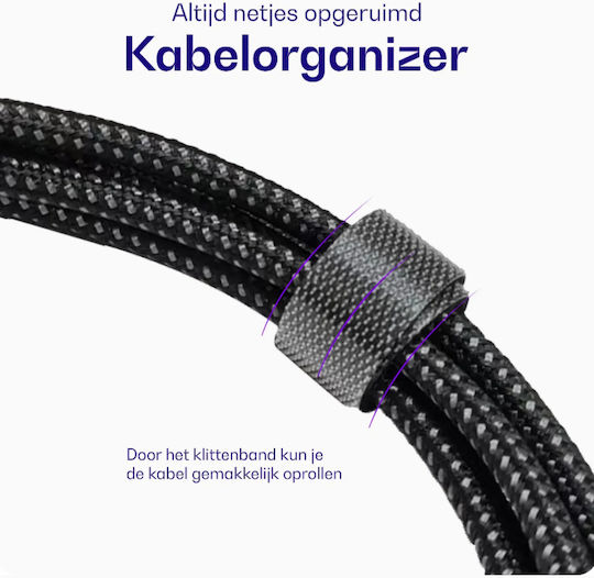 Buddi Flex USB-C to Lightning Cable 12W Black 2m