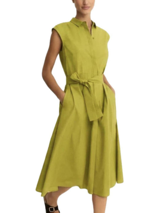 Rochii De Vară Pentru Femei Midi Rochie-Cămașă Fără Mâneci Decolteu
