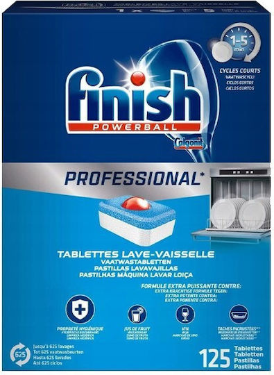 Finish Professional Powerball Επαγγελματικές 125 Κάψουλες Πλυντηρίου Πιάτων