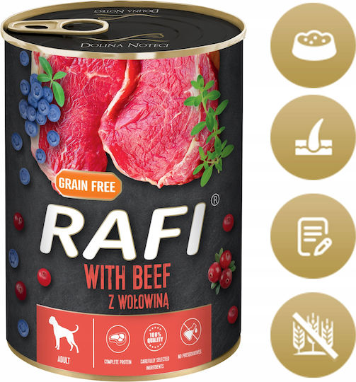Rafi Wet Dog Food Diet With Beef Grain-Free 400gr
