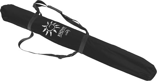 Escape Folding Aluminum Beach Umbrella Diameter 1.82m with UV Protection and Air Duct Black