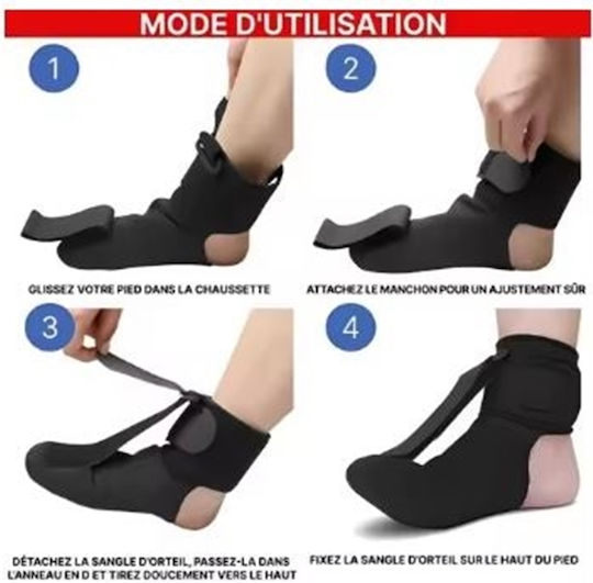 Cizmă Glezna Reglabilă 25.8cm Neopren în Culoare Neagră ORTZPFASPL4044BLK