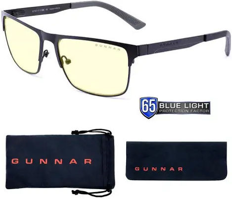 Ochelari De Protecție Împotriva Luminii Albastre Gunnar Pendleton Slate Amber Negru