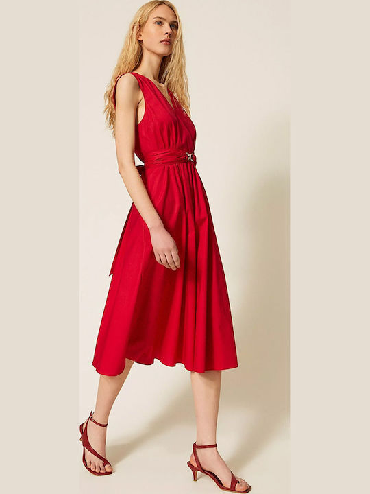 Sommer Midi Abendkleid Rot