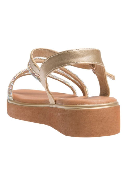 Women's Flat Sandals Gold
