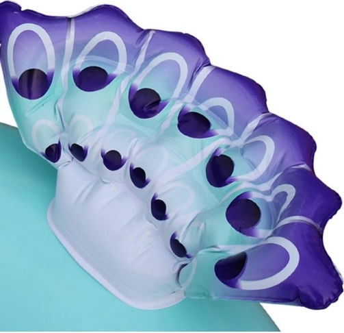 Colac De Înot În Formă De Păun Saltea Gonflabilă Pentru Plajă Cu Mânere Violet 60x45cm