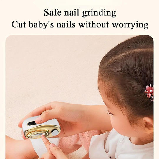 Electric Nail Clipper Nail Grinder 3 in 1 Rechargeable Led Light Zh-63284 White