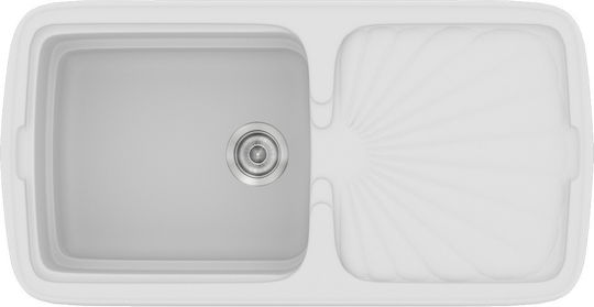 Sanitec Classic 306 Επικαθήμενος από Συνθετικό Γρανίτη Μ96xΠ51cm Λευκός