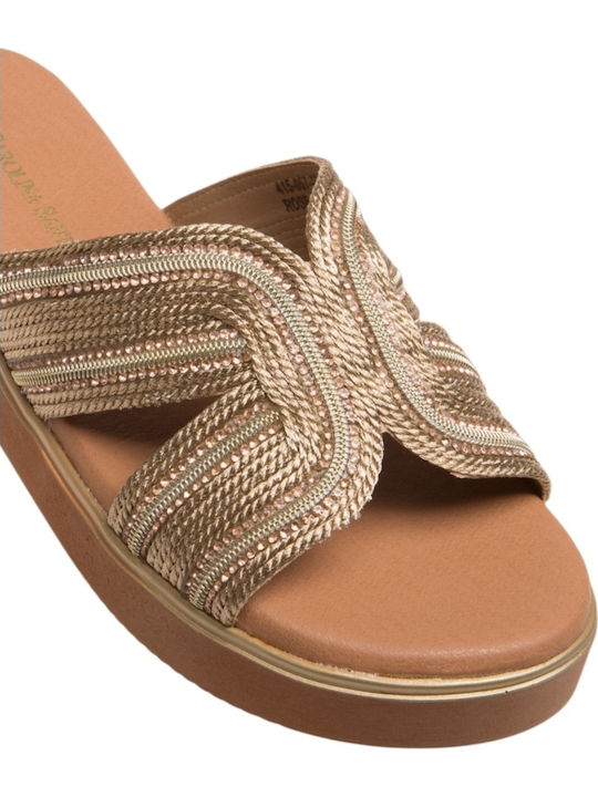 Women's Flat Sandals Rose Gold