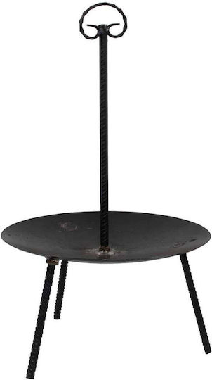 Steel disc grill with detachable legs and handle, diameter 51 cm