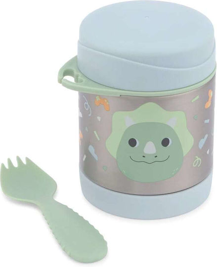 Skip Hop Stainless Steel Kids Dinner Set Dinosaurs 0.325 Litre Green