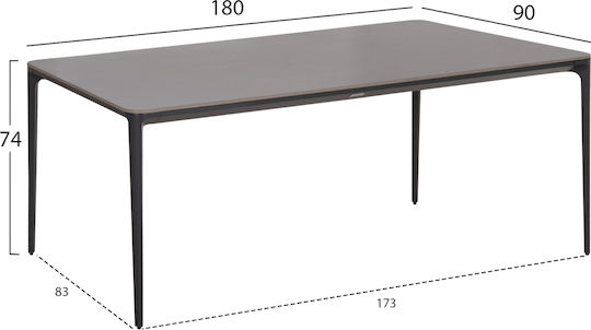 Set Dining de Exterior Victus 7 Piese Gri cu Perne