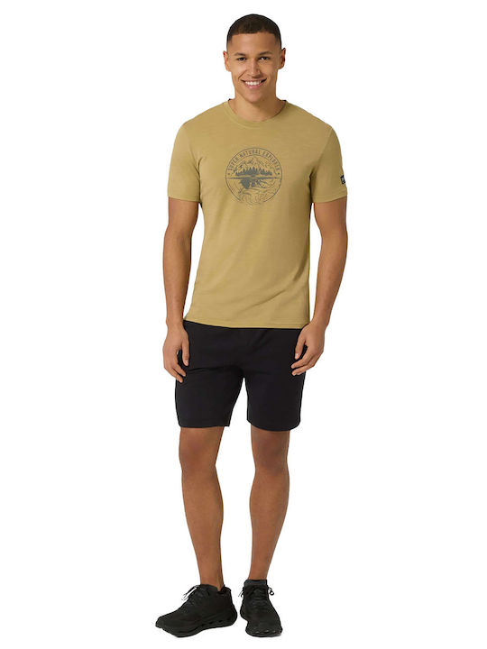 Kurzarm Herrenbluse Khaki