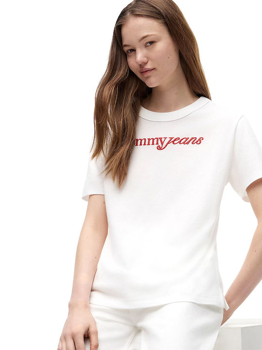 Script Γυναικείο T-shirt Κοκκινο- Λευκο