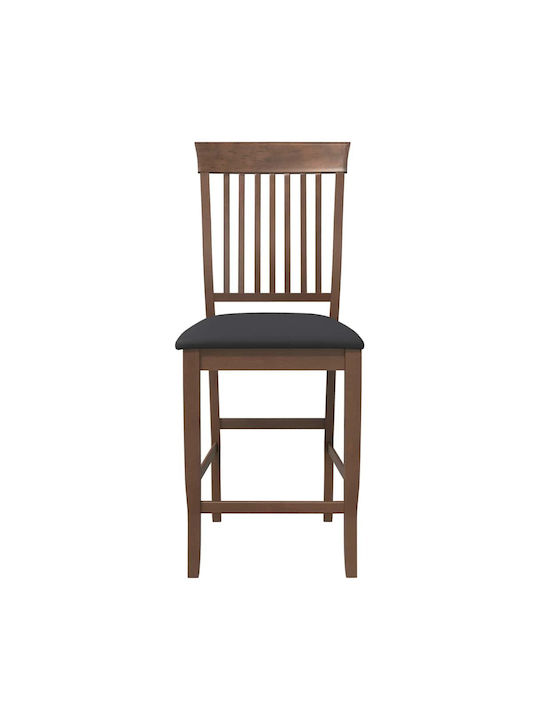 Taburete Bar Cu Spătar Lemn Maro 2 Buc 48x52.5x107 cm