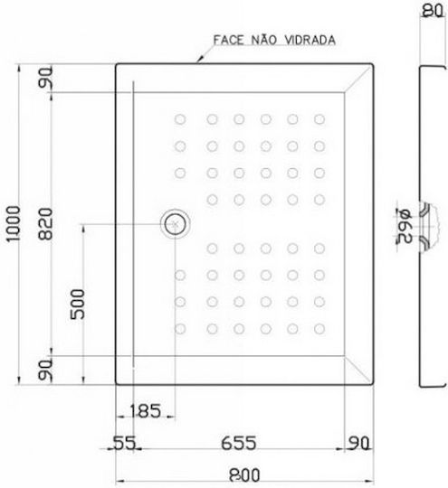 Sanitana Julieta Порцеланова Душ Кабина 100x80см