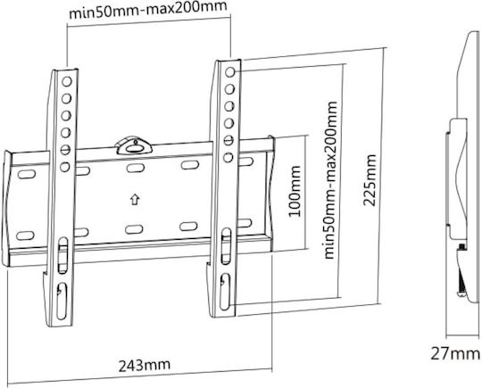 Tv Wall Mount Stand Fixed 23" 42"