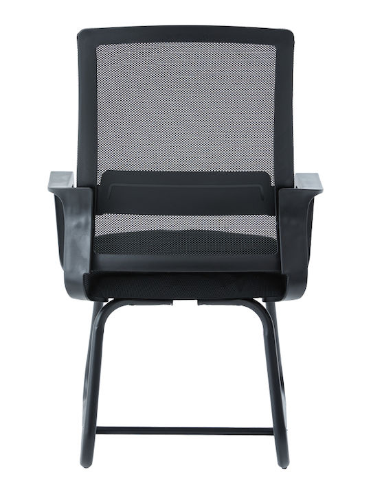 Visitor Chair Palma with Arms in Black Colour 46x52x94cm 2 Pieces