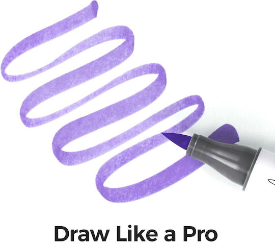 Ohuhu Honolulu Brush & Chisel 12 Drawing Markers
