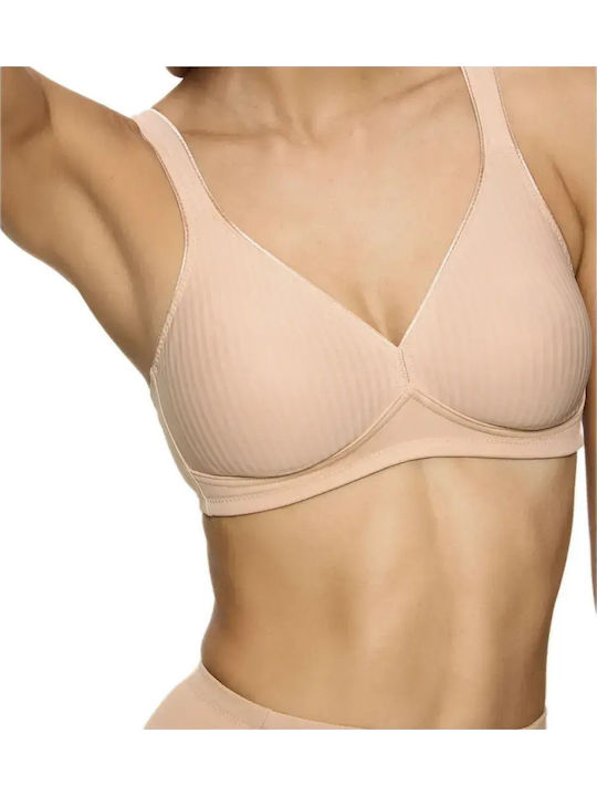 Modern Soft Cotton Bra without Padding without Underwire Beige